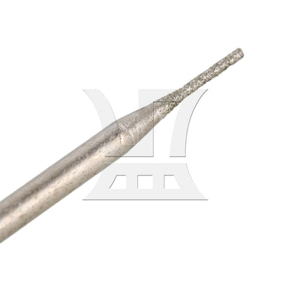 BQLZR 30pcs 1mm Cylinder Diamond Coated Tipped Rotary Burr Glass Drill Bit Shank
