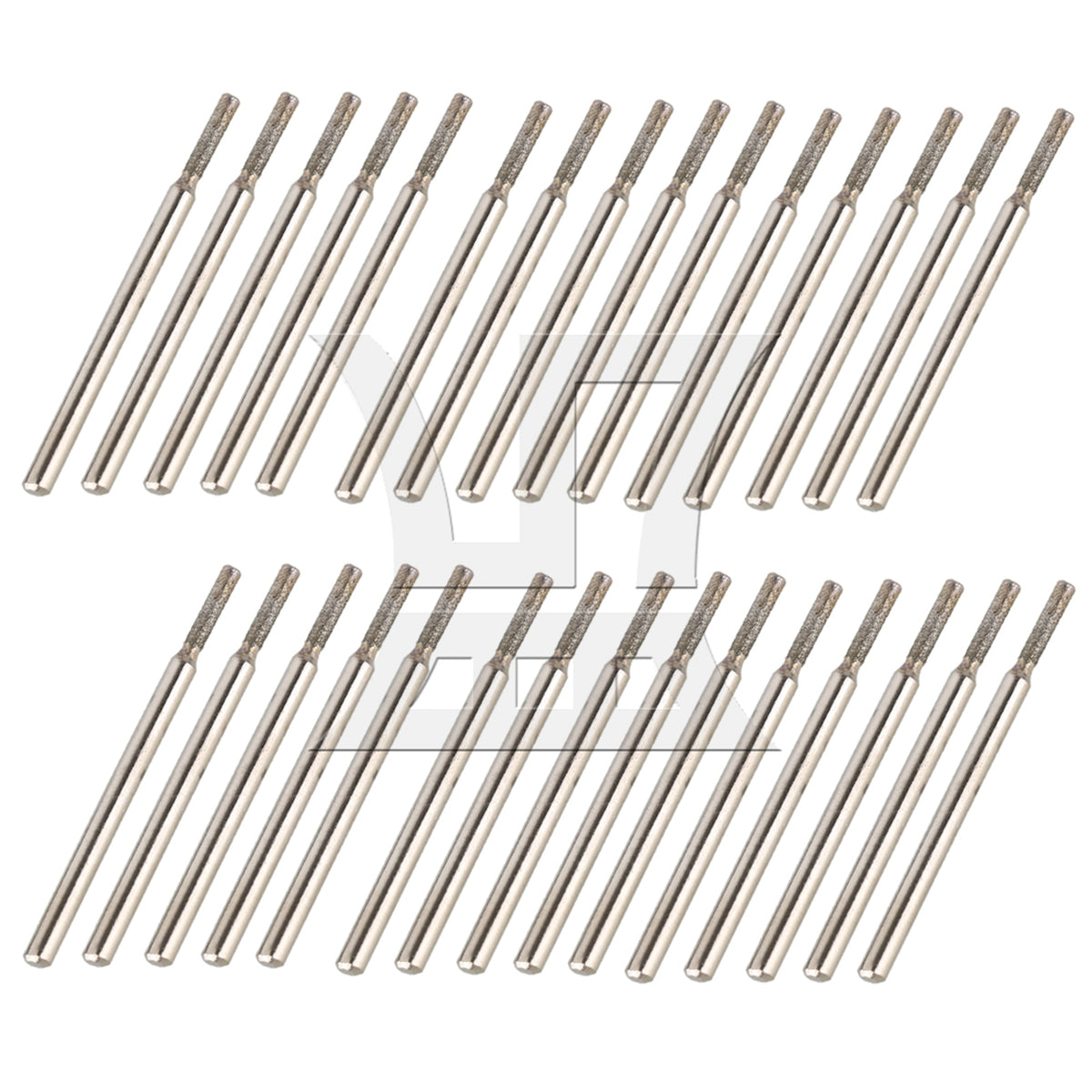 BQLZR  2mm Cylindrial Point Diamond Burr Glass Drill Bits for Rotary Tools