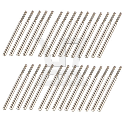 BQLZR  2mm Cylindrial Point Diamond Burr Glass Drill Bits for Rotary Tools