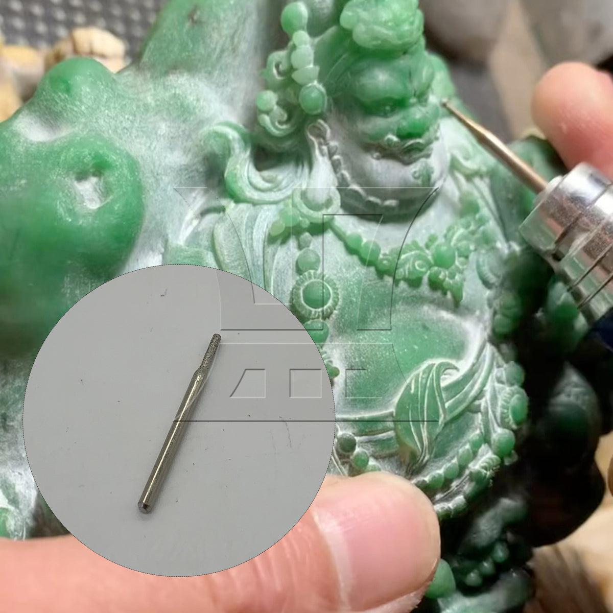 BQLZR  2mm Cylindrial Point Diamond Burr Glass Drill Bits for Rotary Tools