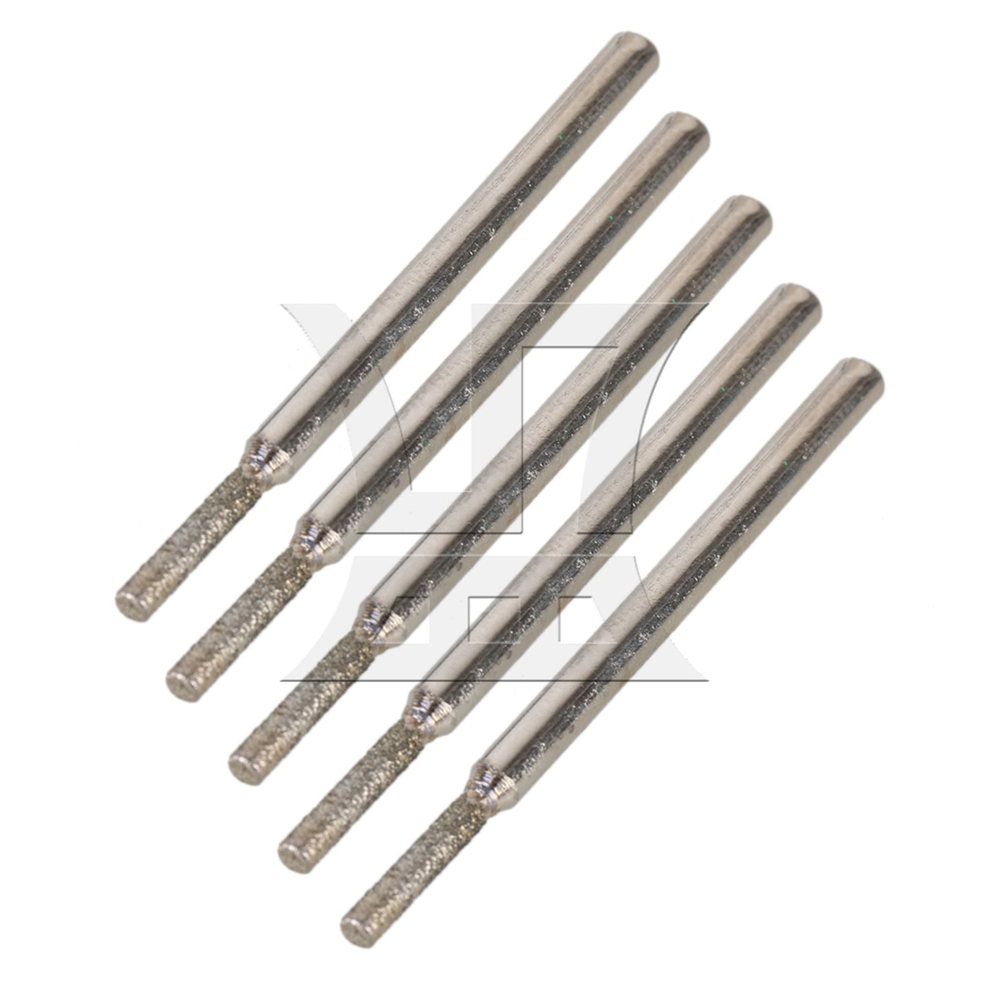 BQLZR  2mm Cylindrial Point Diamond Burr Glass Drill Bits for Rotary Tools
