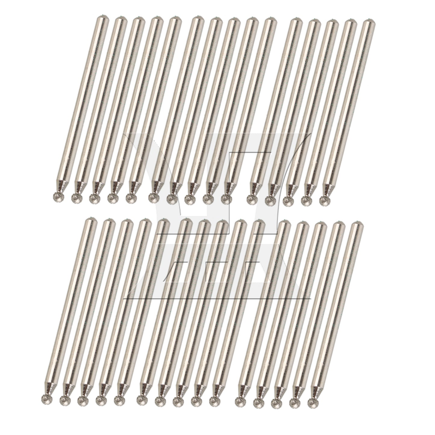 BQLZR 2.5mm Sphere Point Diamond Burr Glass Drill Bits for Rotary Tool