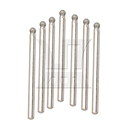 BQLZR 3mm Diamond Coated Rotary Sphere Point Burr Tipped Glass Drill Bit