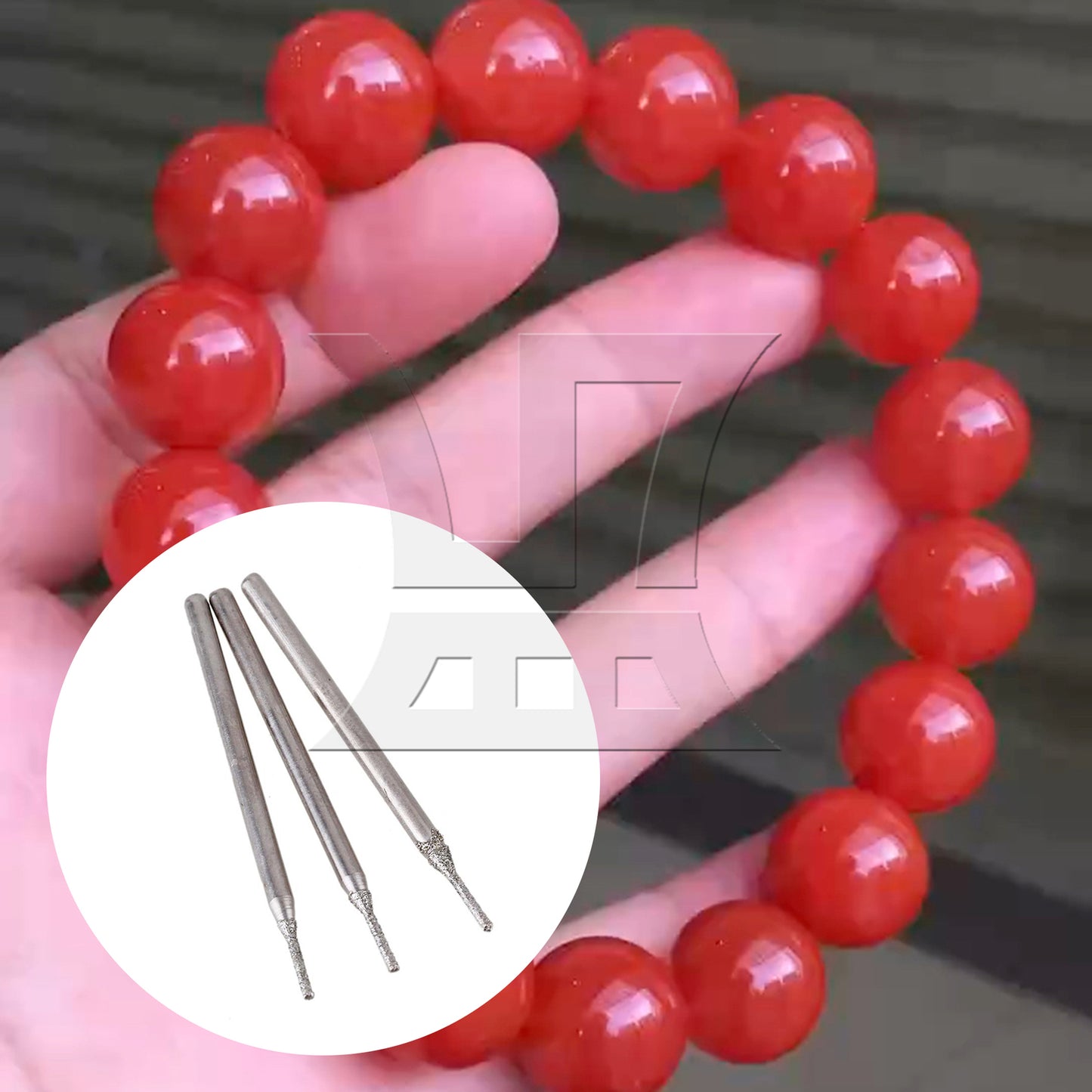 BQLZR  Lapidary Diamond Coated Hole Solid Drill Bits Gems Tile 1mm
