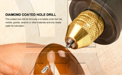 BQLZR 20pcs Drill Bits Diamond Coated Drills Marble Ceramic Hole Tool 1.5mm