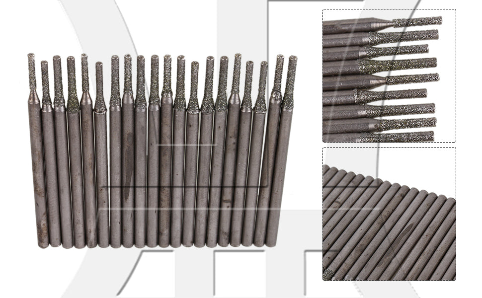 BQLZR 20pcs Drill Bits Diamond Coated Drills Marble Ceramic Hole Tool 1.5mm