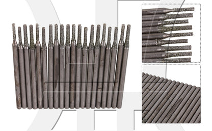 BQLZR 20pcs Drill Bits Diamond Coated Drills Marble Ceramic Hole Tool 1.5mm
