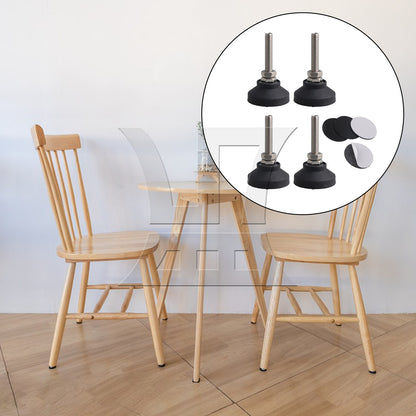 BQLZR 4pcs 50mm Dia Adjustable Height Leveling Feet Furniture Glide M10 x 53mm