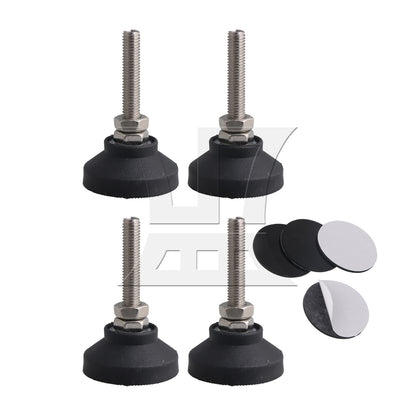 BQLZR 4pcs 50mm Dia Adjustable Height Leveling Feet Furniture Glide M10 x 53mm