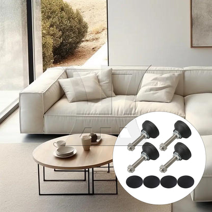 BQLZR 50mm Dia Adjustable Height Leveling Feet Furniture Glide M12 x 50mm