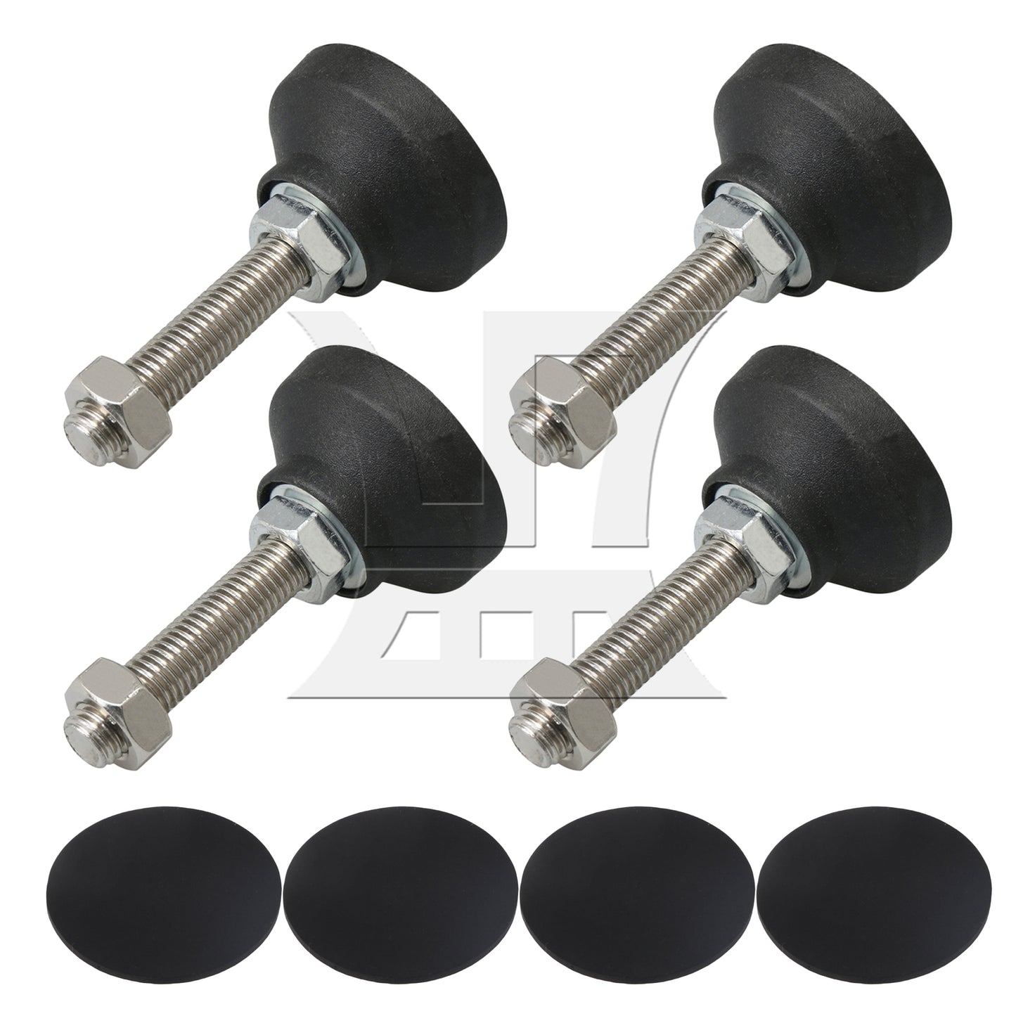 BQLZR 50mm Dia Adjustable Height Leveling Feet Furniture Glide M12 x 50mm