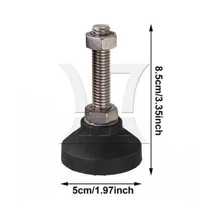 BQLZR 50mm Dia Adjustable Height Leveling Feet Furniture Glide M12 x 50mm