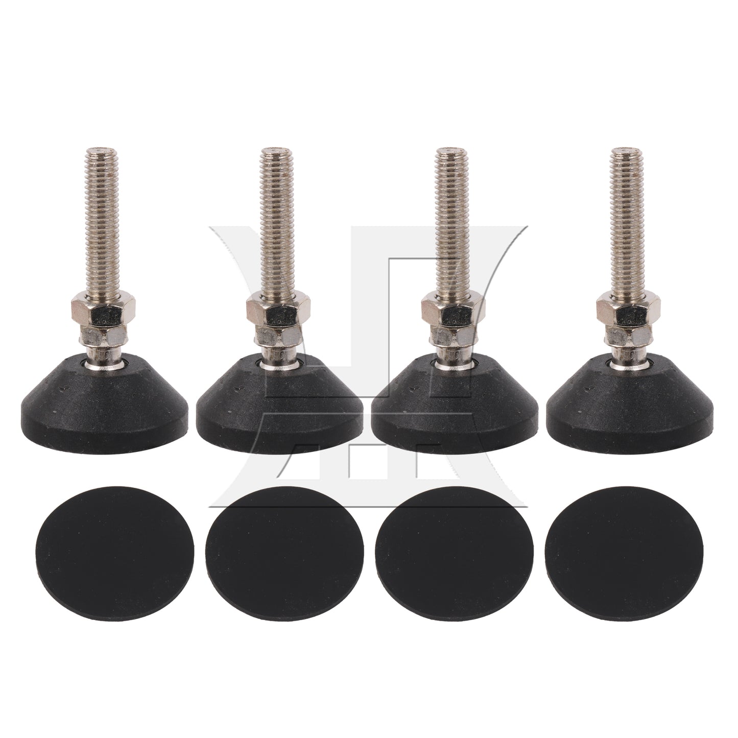 BQLZR Screw On Threaded M10x48mm Joint Furniture Adjustable Height Leveler Feet