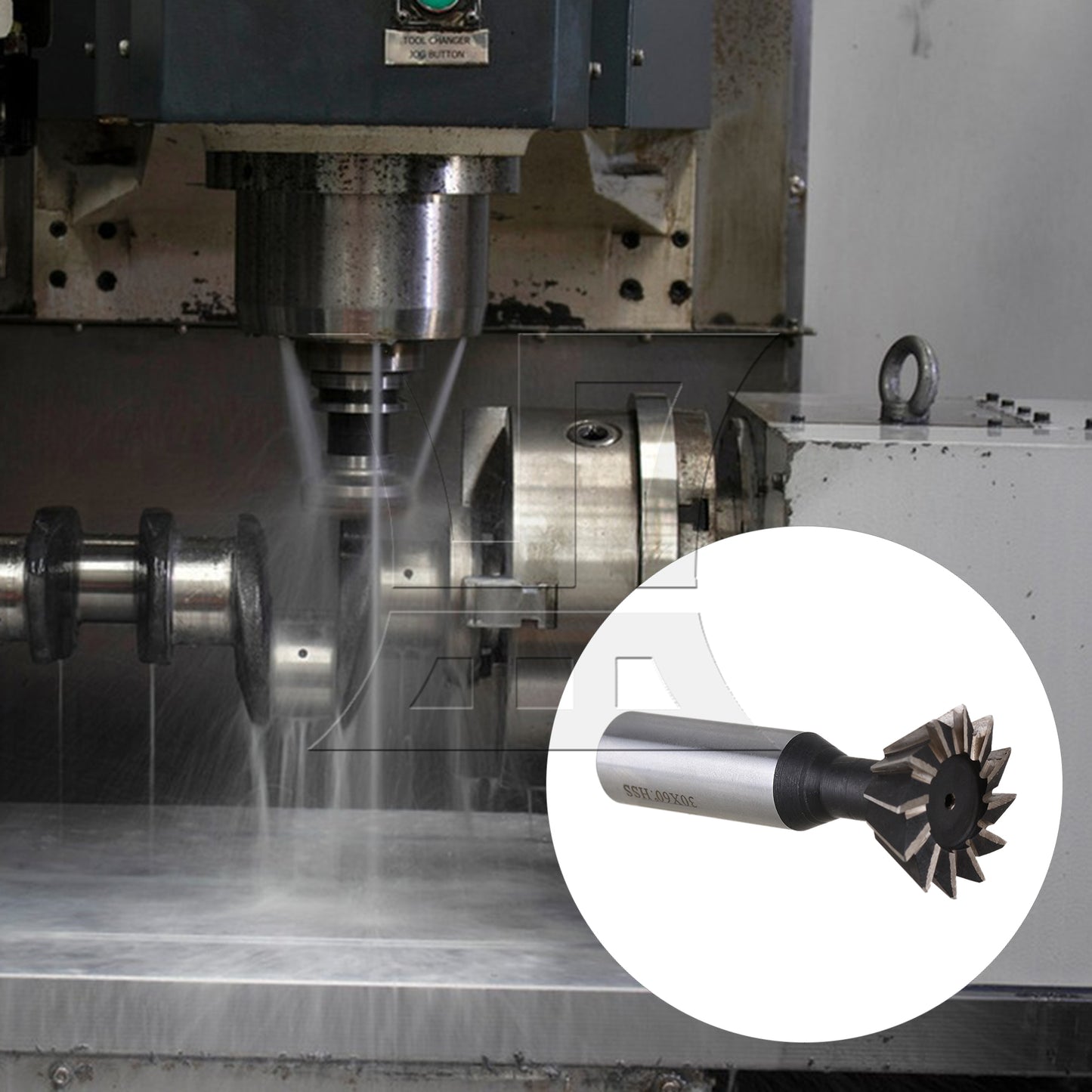 BQLZR High Speed Steel Dovetail Slot Slit 30 mm x 60 Degree Milling Tool 12 Flutes