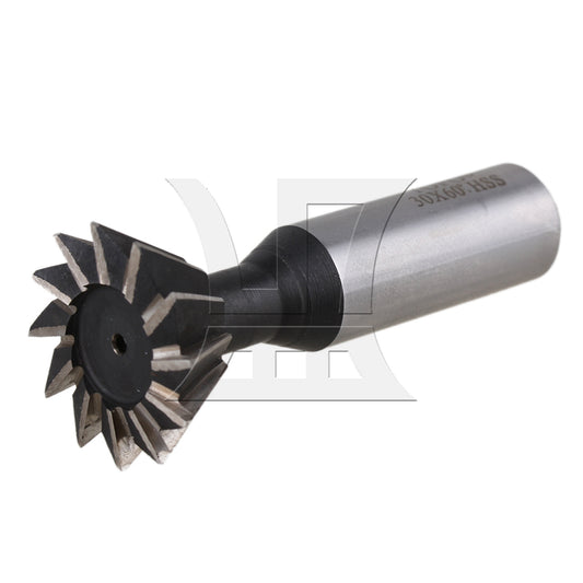 BQLZR High Speed Steel Dovetail Slot Slit 30 mm x 60 Degree Milling Tool 12 Flutes