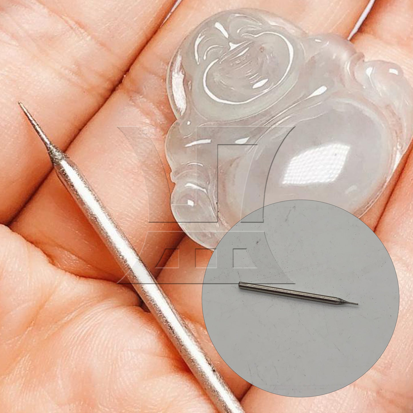 BQLZR Lapidary Gems Diamond Drill Bits Solid Bits 0.8 mm Silver for Repair
