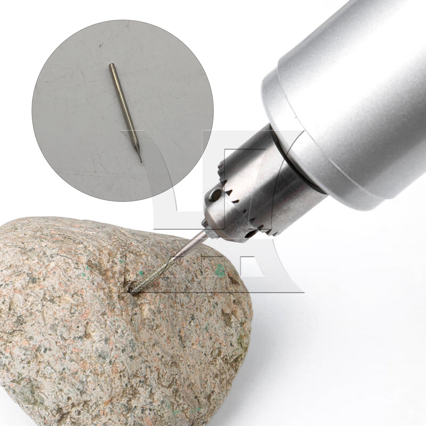 BQLZR Lapidary Gems Diamond Drill Bits Solid Bits 0.8 mm Silver for Repair