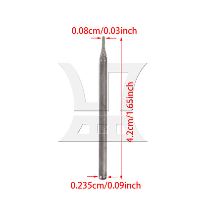 BQLZR Lapidary Gems Diamond Drill Bits Solid Bits 0.8 mm Silver for Repair