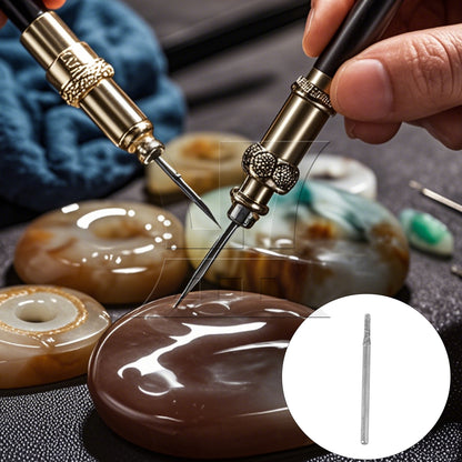 BQLZR  2mm Gems Engraving Drill Bits Coated Jade Engrave Silver