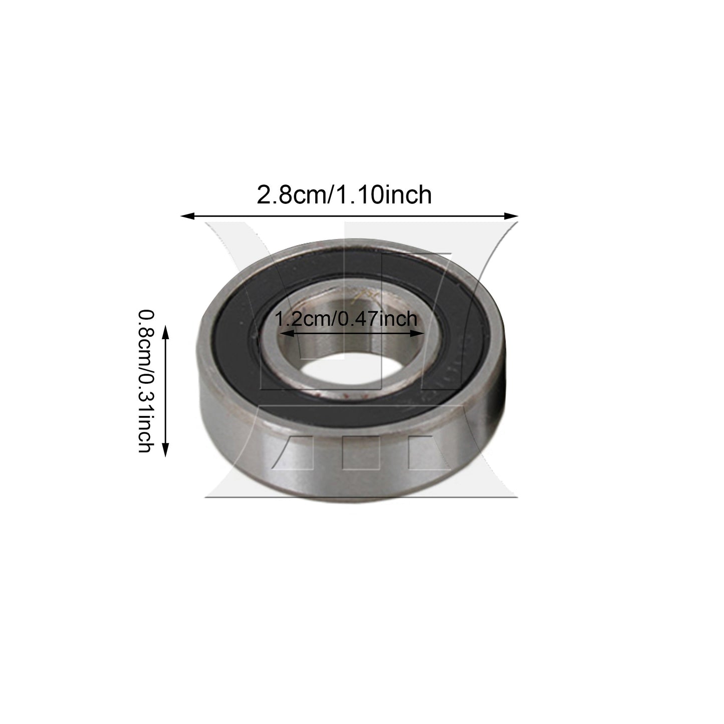 BQLZR  Sealed Ball Steel 6001-2RS Deep Groove Roller Ball Bearings 12x28x8mm