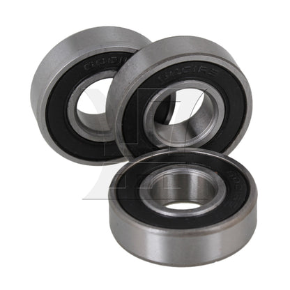 BQLZR  Sealed Ball Steel 6001-2RS Deep Groove Roller Ball Bearings 12x28x8mm