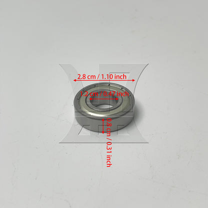BQLZR Silver Steel Sealed 6001ZZ Deep Groove Roller Ball Bearings 12x28x8mm