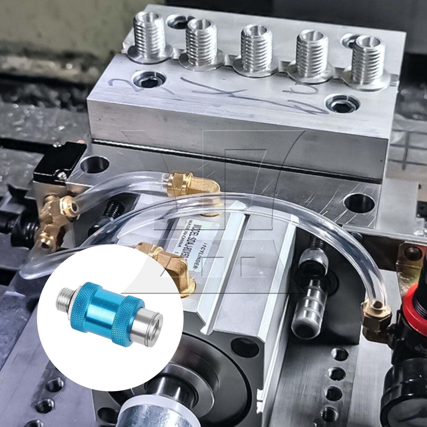 BQLZR Aluminum 1/4"Interface Pneumatic Flow Control Manual Hand Slide Valve