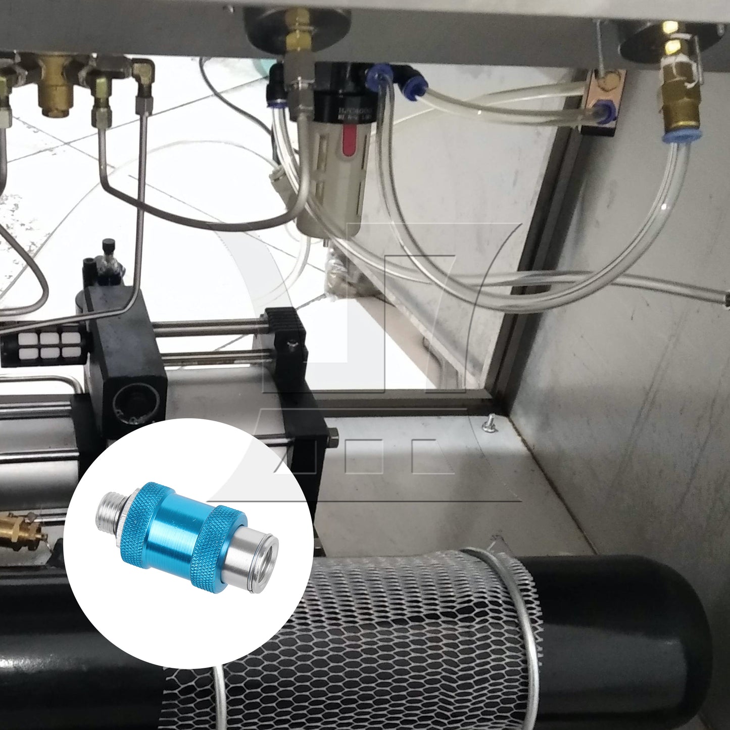 BQLZR Aluminum 1/4"Interface Pneumatic Flow Control Manual Hand Slide Valve