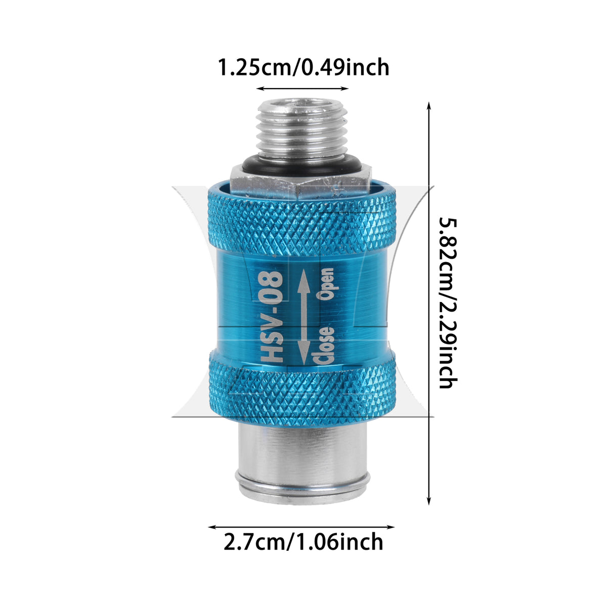 BQLZR Aluminum 1/4"Interface Pneumatic Flow Control Manual Hand Slide Valve