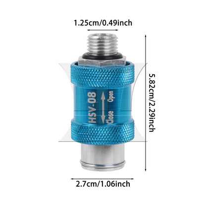 BQLZR Aluminum 1/4"Interface Pneumatic Flow Control Manual Hand Slide Valve
