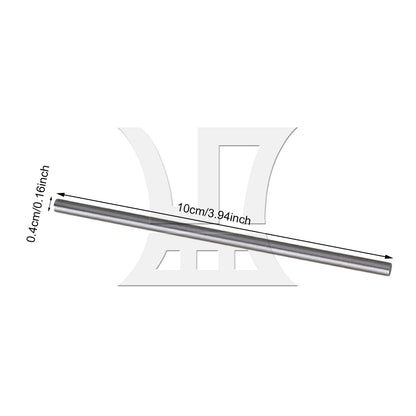BQLZR 10 Pieces Silver 4mm Dia 100mm Length High Speed Steel HSS Lathe Bar Round Rod