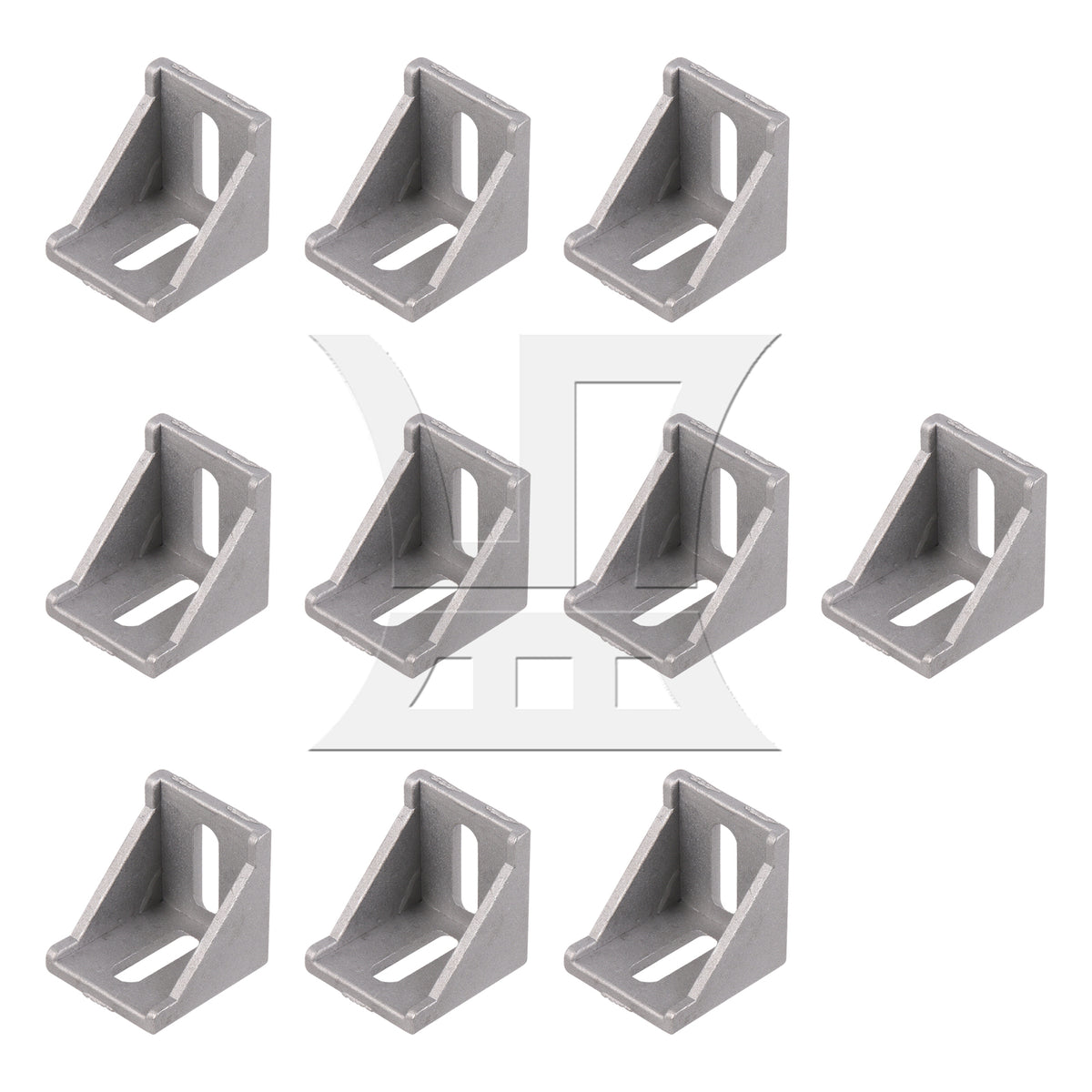 BQLZR 4x4cm Grey Aluminum L Shape Brace Corner Joint Right Angle Bracket