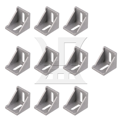 BQLZR 4x4cm Grey Aluminum L Shape Brace Corner Joint Right Angle Bracket