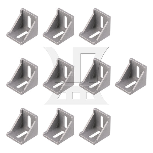 BQLZR 4x4cm Grey Aluminum L Shape Brace Corner Joint Right Angle Bracket