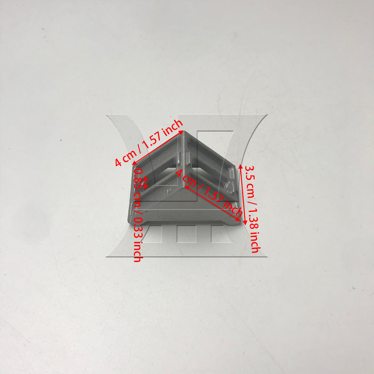 BQLZR 4x4cm Grey Aluminum L Shape Brace Corner Joint Right Angle Bracket