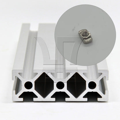 BQLZR 50pcs Carbon Steel Drop In T-Nut M4 Thread for 20 Series European Aluminum Slot