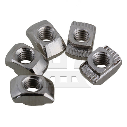BQLZR 50pcs Carbon Steel Drop In T-Nut M4 Thread for 20 Series European Aluminum Slot