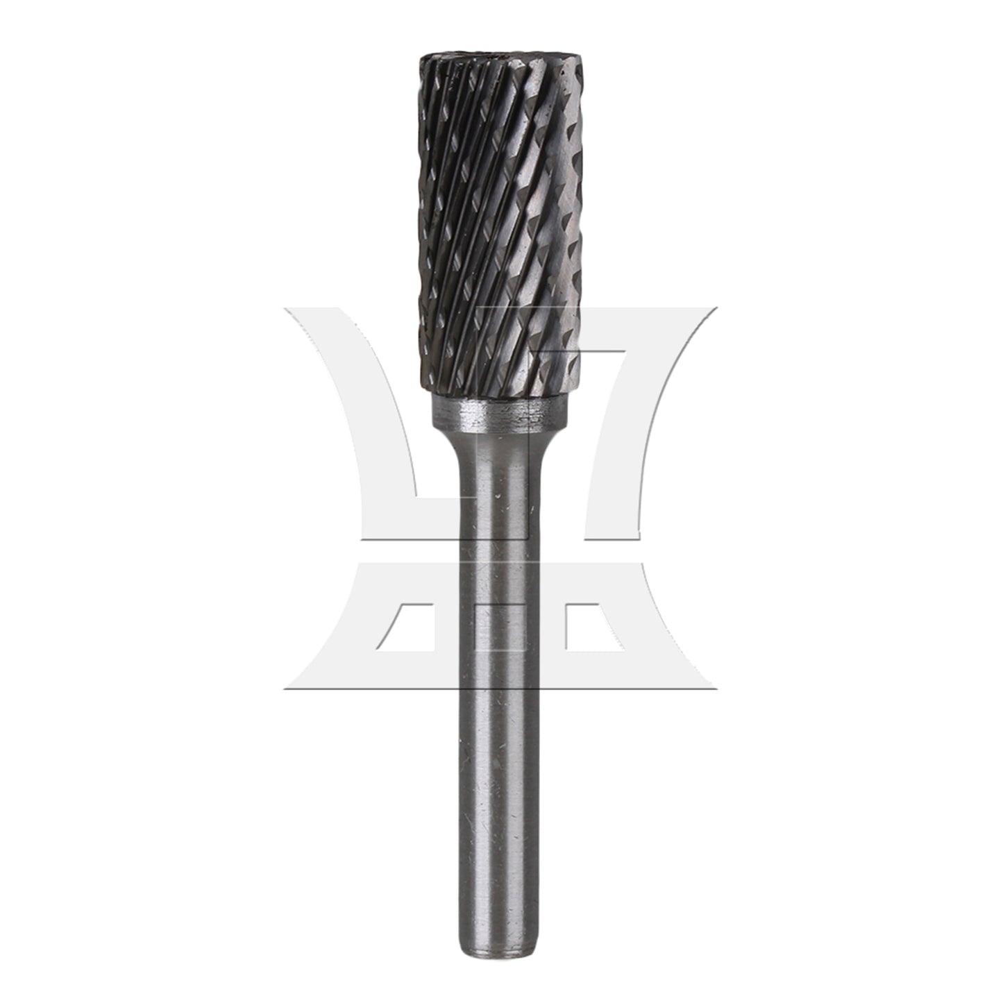 BQLZR Cylinder Silver Carbide A Type Rotary Burr Drill Bit Double 6x12 mm Head Dia