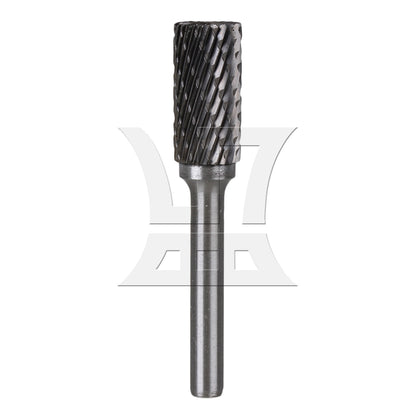 BQLZR Cylinder Silver Carbide A Type Rotary Burr Drill Bit Double 6x12 mm Head Dia