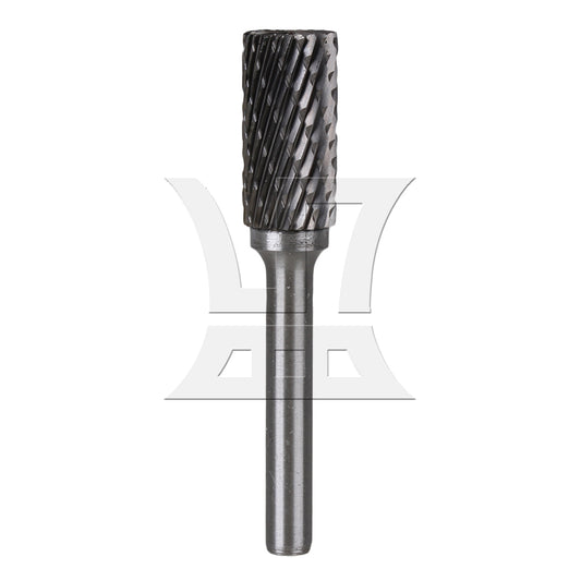 BQLZR Cylinder Silver Carbide A Type Rotary Burr Drill Bit Double 6x12 mm Head Dia