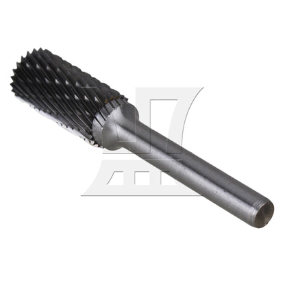 BQLZR Cylinder Silver Carbide A Type Rotary Burr Drill Bit Double 6x12 mm Head Dia
