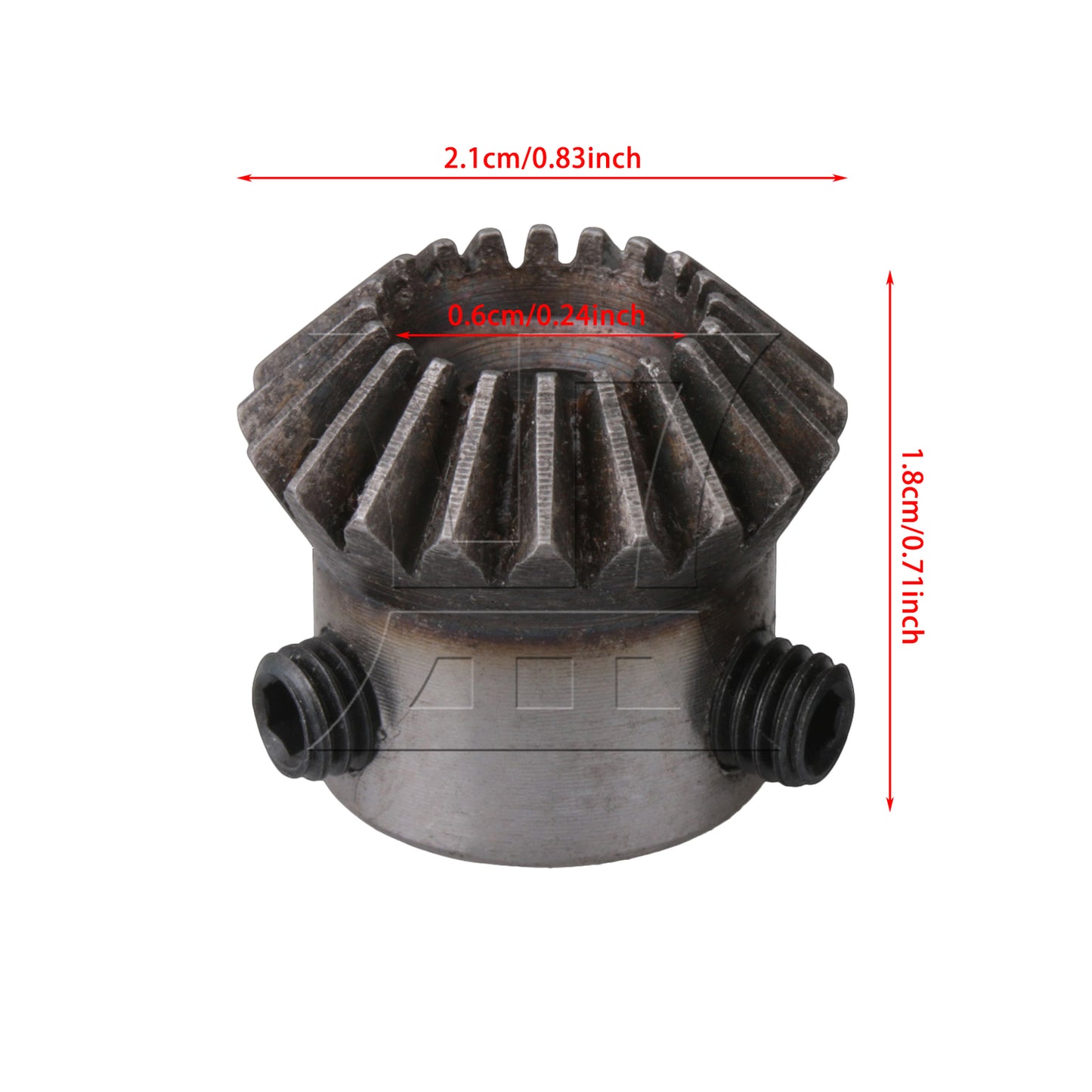 BQLZR  Module 1 Silver 6mm Dia Hole 20T 45 Steel Tapered Bevel Gear Wheel