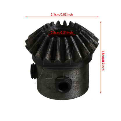 BQLZR 2PCS 8mm Hole 20T 1 Mod Motor 45 Steel Tapered Bevel Gear Wheel Top Screws