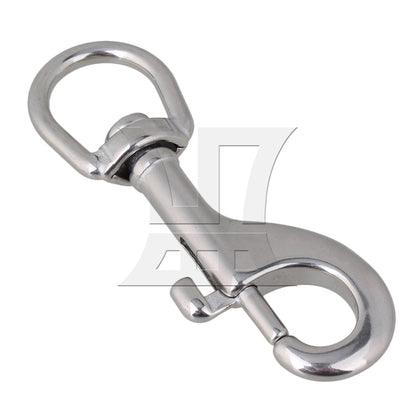 BQLZR 304 Stainless Steel Swivel-Eye Bolt Snap Hook Round Swivel Hook for Industrial