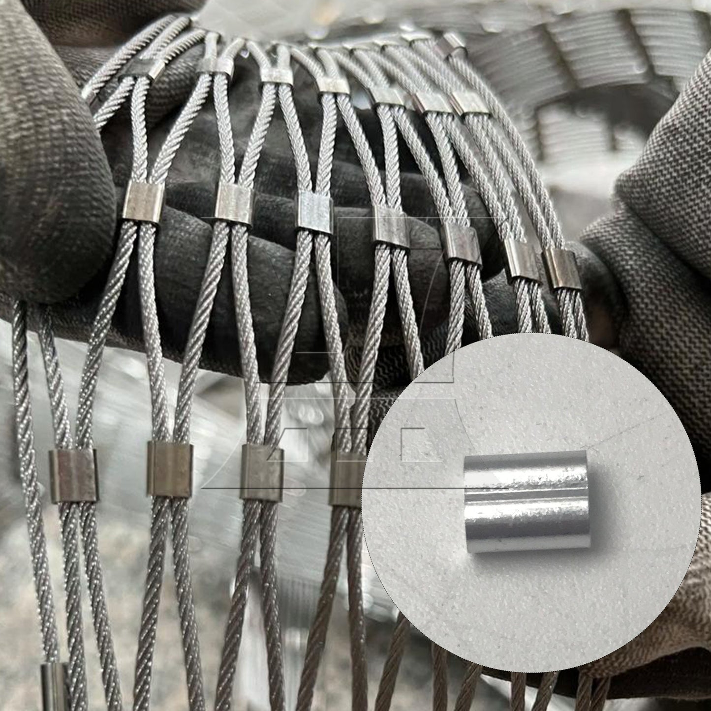 BQLZR Aluninum Double Ferrules Crimping Loop Sleeve for Wire Rope M2 Pack of 200