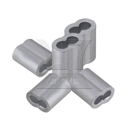 BQLZR Aluninum Double Ferrules Crimping Loop Sleeve for Wire Rope M2 Pack of 200