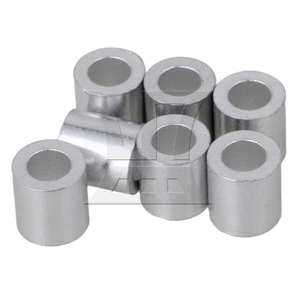 BQLZR Round Holes M4 Aluninum Crimping Loop Sleeve for 4mm Wire Rope Pack of 50