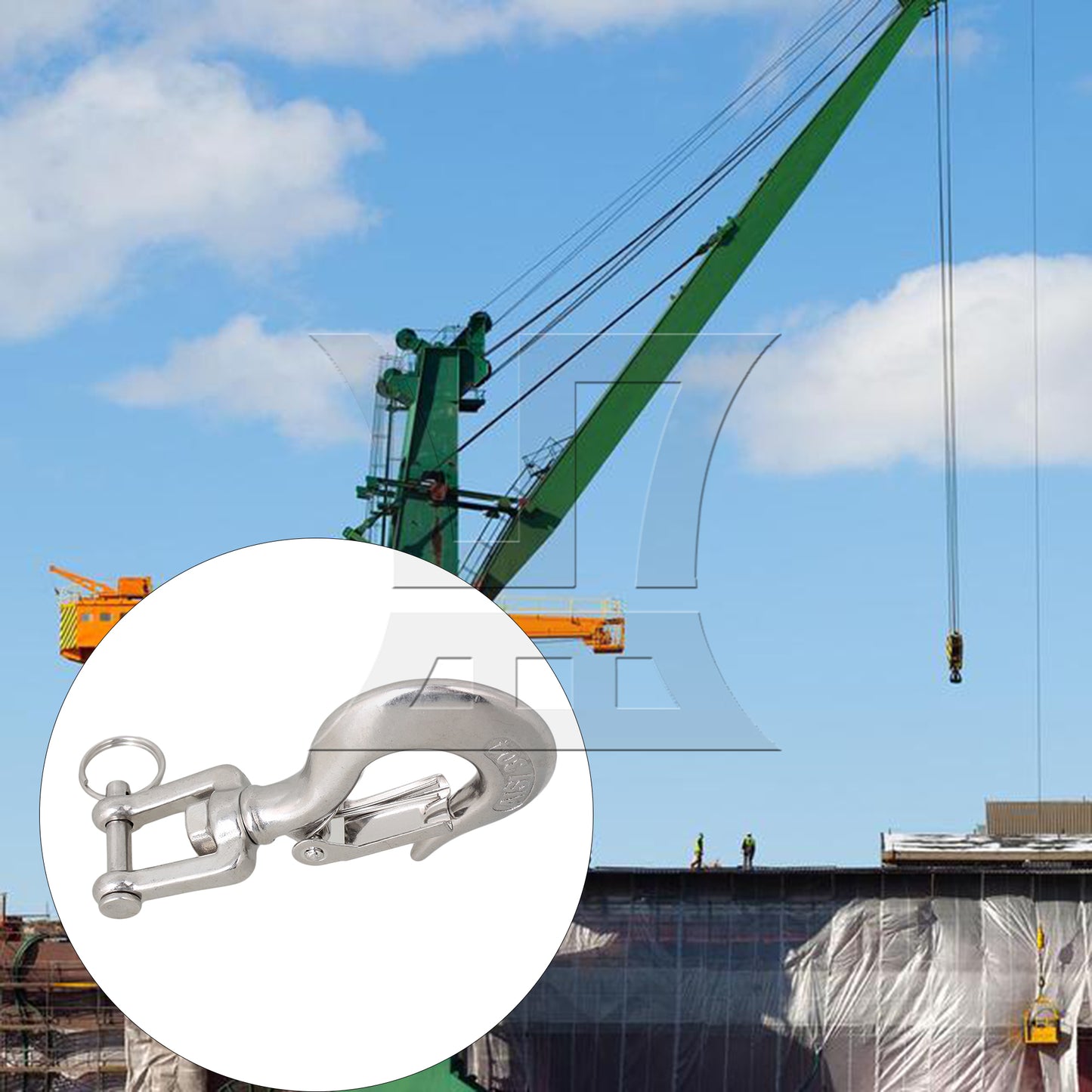 BQLZR Safe Working Load 350KG American Type Swivel Eye Clevis Lifting Hook