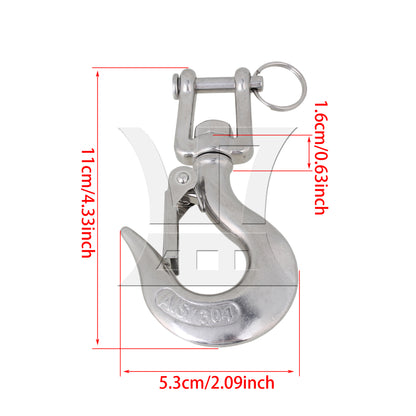BQLZR Safe Working Load 350KG American Type Swivel Eye Clevis Lifting Hook