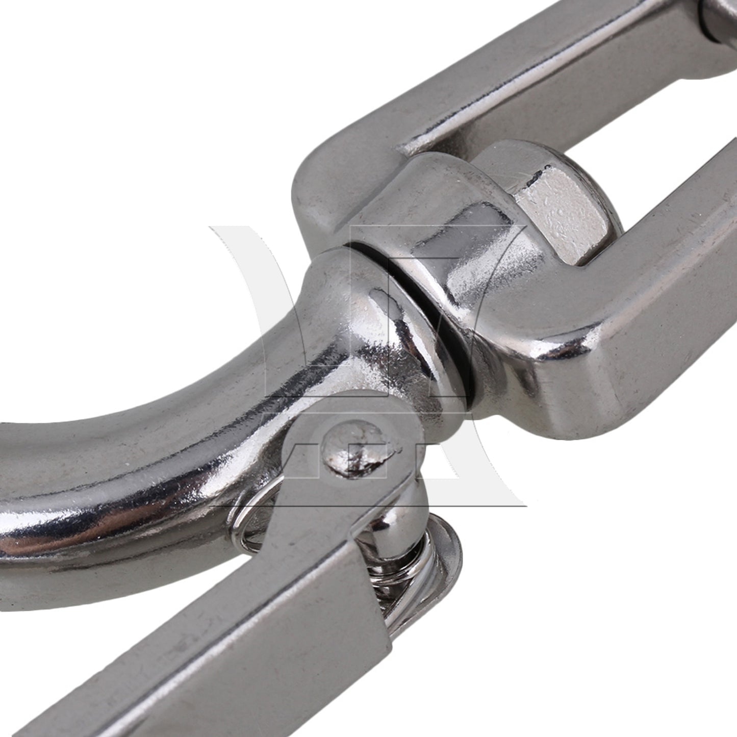 BQLZR 650KG American Type Swivel Lifting Silver Tone Clevis Chain Hook with Latch